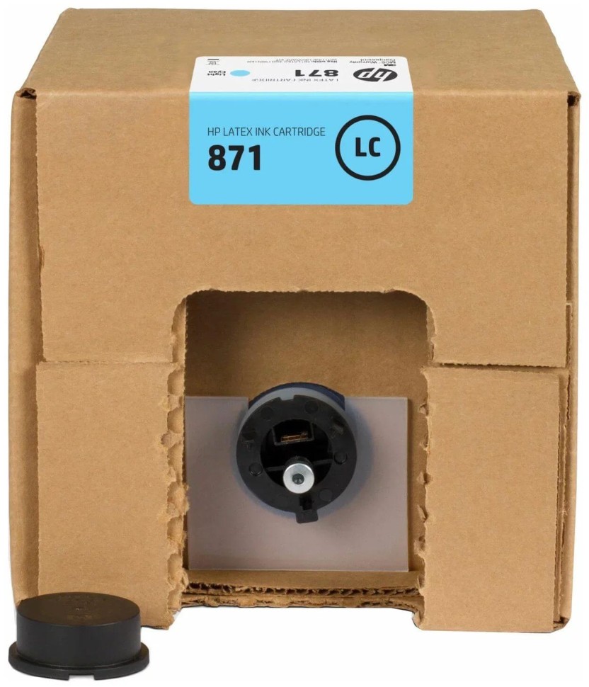 Картридж HP №871C (G0Y83C) Light Cyan оригинальный для HP Latex 370/ 375/ 570, светло-голубой, 3000мл