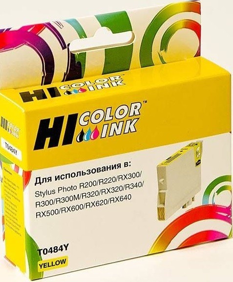 Картридж Hi-Black (HB-T0484) для Epson Stylus Photo R200/ R300/ RX500/ RX600, Y