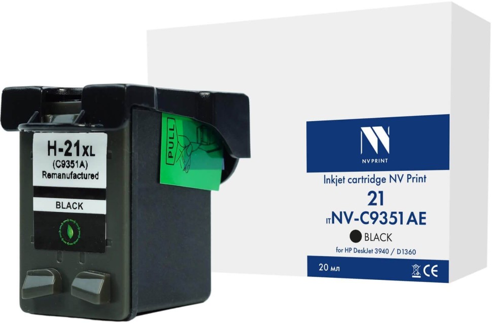 Картридж NV Print №21 (NV-C9351AE) Black для HP DeskJet 3940/ D1360, чёрный