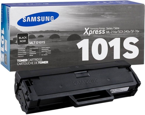 Картридж Samsung MLT-D101S (SU698A) оригинальный для принтера Samsung ML-2160/ ML-2165/ SCX-3400/ SCX-3405/ SCX-3407, черный, (1500 стр.)