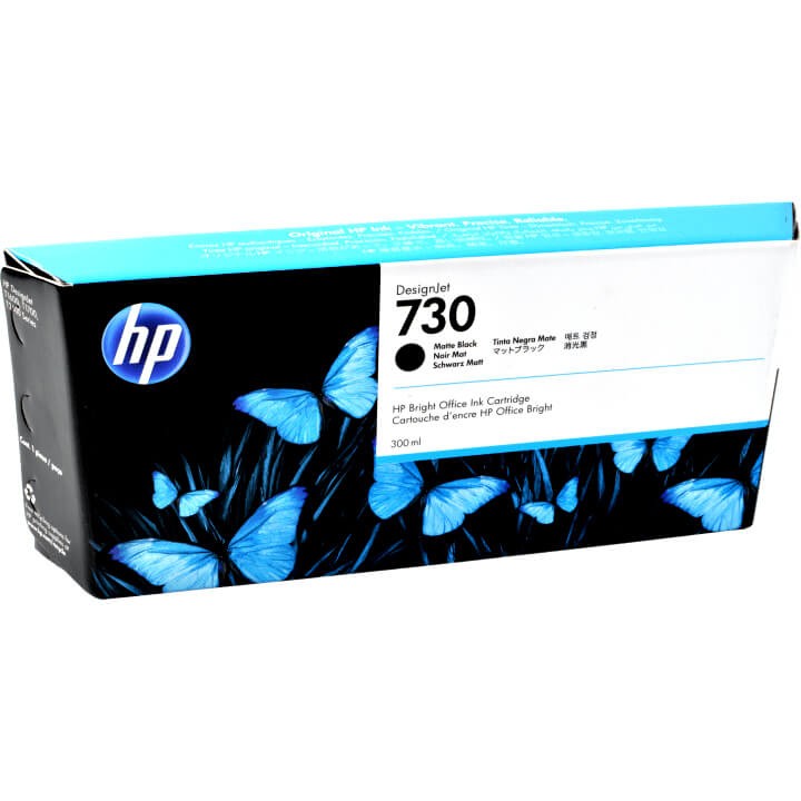 Картридж HP №730 (P2V65A) Matte Black оригинальный для HP DesignJet T1700/ T1600/ T2600, матовый чёрный, 130 мл.