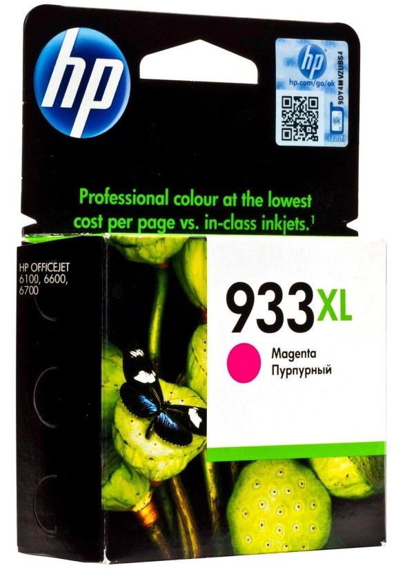 Картридж HP №933XL (CN055AE) Magenta оригинальный для HP OfficeJet 6100/ 6600/ 6700/ 7110/ 7610, пурпурный, увеличенный, 825 страниц
