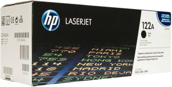 Картридж HP Q3960A (122A) оригинальный для принтера HP Color LJ 2550L/ 2550LN/ 2550N/ 2800/ 2820/ 2840 black, 5000 страниц