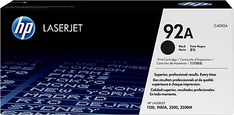 Картридж HP C4092A (92A) оригинальный для принтера HP LaserJet 1100/ 1100A/ 3200/ 3200M/ 3200SE black, 2500 страниц