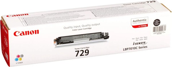 Картридж Canon 729BK 4370B002 оригинальный для принтера Canon i-SENSYS LBP7010C, LBP7018C black, (1200 страниц)