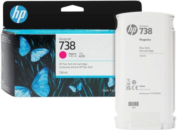 Картридж HP №738 (498N6A) Magenta оригинальный для HP DesignJet T850/ T950 (36"), пурпурный, 130мл