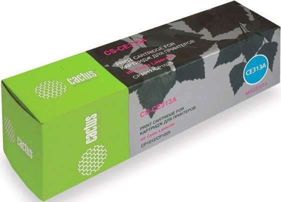 Cactus CE313A Картридж (CS-CE313A) для принтеров HP Color LaserJet CP1012 Pro/ CP1025 Pro, пурпурный