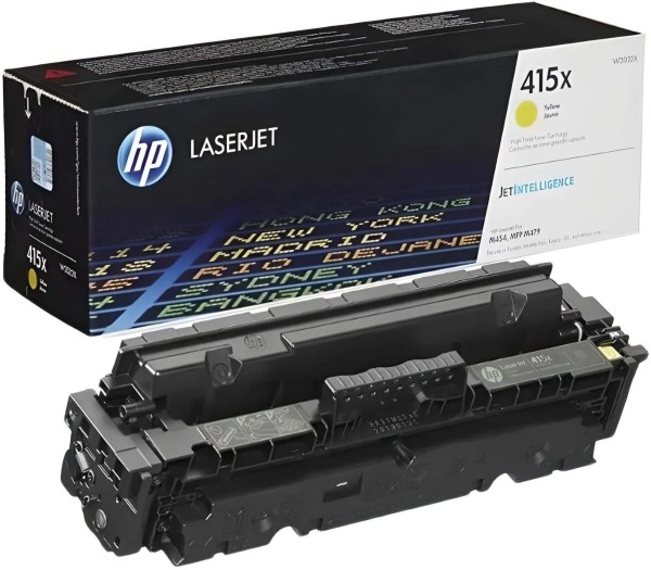 Картридж HP W2032X (415X) Yellow оригинальный для HP LaserJet Pro M454/ MFP M479, жёлтый, увеличенный, 6000 страниц
