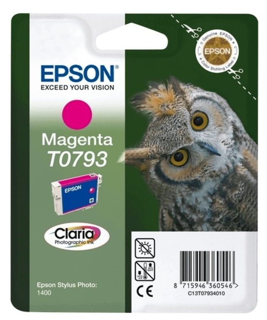 Картридж Epson T0793 C13T07934010 оригинальный для принтера Epson P50/ PX660, пурпурный, повышенной емкости  (11.1 мл) (cons ink)