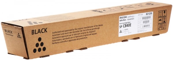 Картридж Ricoh SP C840E (821259) оригинальный для Ricoh SP 840DN/ C842DN, черный, 43000 стр.