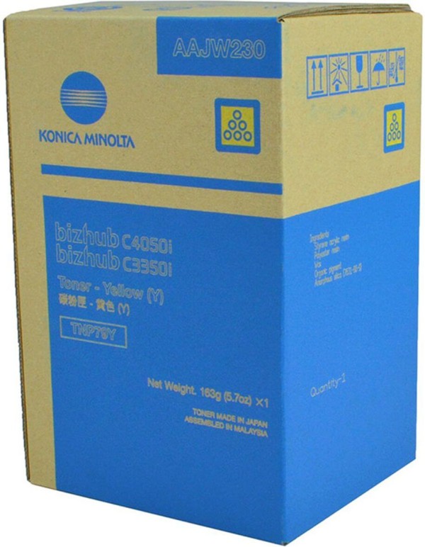 Картридж Konica-Minolta TNP-79Y (AAJW250) оригинальный для принтера Konica-Minolta bizhub C3350i/ C4050i, желтый, 9000 стр.