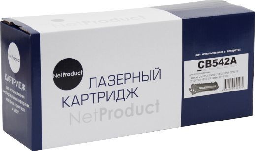 Картридж NetProduct (N-CB542A) для HP CLJ CM1300/ CM1312/ CP1210/ CP1215, Y, 1,5K