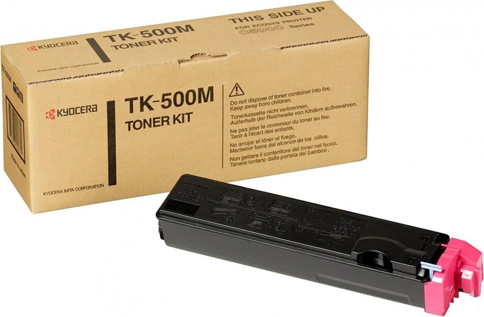 Картридж Kyocera TK-500M (370PD4KW) оригинальный для принтера Kyocera FS-C5016N, пурпурный, 8000 стр.