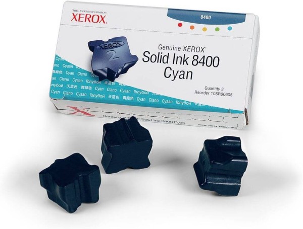 Картридж Xerox 108R00605 для Xerox Phaser 8400 blue оригинальный увеличенный (131 мл)