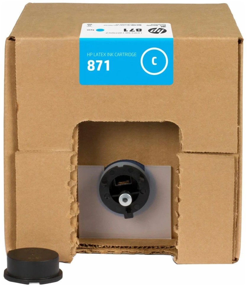 Картридж HP №871C (G0Y79C) Cyan оригинальный для HP Latex 370/ 375/ 570, голубой, 3000мл
