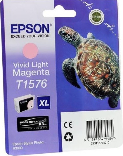 C13T15764010 Картридж Epson для Stylus Photo R3000 (Vivid Light Magenta) (cons ink)