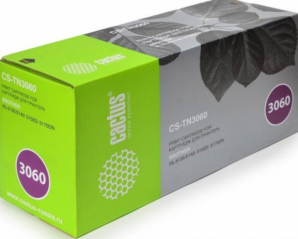 Картридж Cactus TN-3060 (CS-TN3060) для принтеров Brother HL-5130/ 5140/ 5150D/ 5170DN черный 6700 страниц