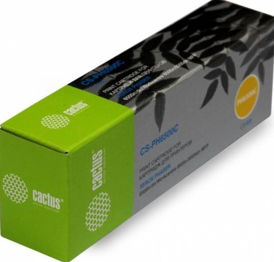Картридж Cactus 106R01601 (CS-PH6500C) для принтеров Xerox Phaser 6500/ WorkCentre 6505 голубой 2500 страниц