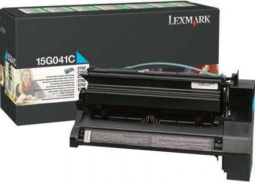 Картридж Lexmark 15G041C оригинальный для Lexmark C750/ C752/ C760/ C762/ X752/ X762, cyan, 6000 стр.