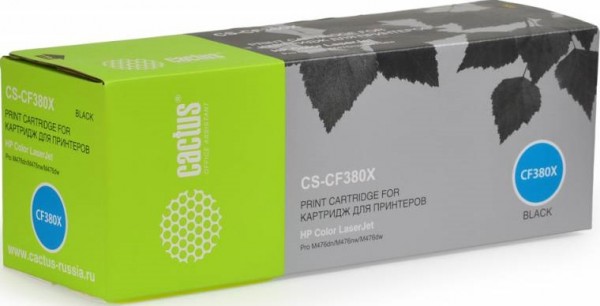 Cactus CF380X Картридж CS-CF380X черный для принтеров HP LJ Pro M476dn/ M476nw/ M476dw, 4 400 стр.