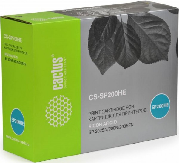 Картридж Cactus 407262 (CS-SP200HE) для Ricoh SP 202SN/ 200N/ 203SFN черный (2 600 стр.)