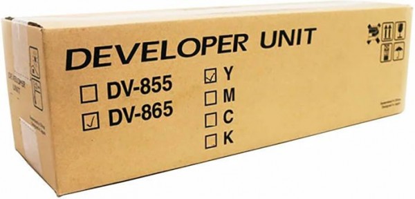 Блок проявки Kyocera DV-865Y (302JZ93219 / 2JZ93219) оригинальный для принтеров Kyocera TASKalfa 250ci, жёлтый