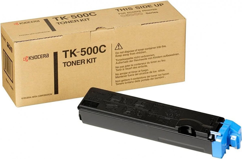 Картридж Kyocera TK-500C (370PD5KW) оригинальный для принтера Kyocera FS-C5016N, голубой, 8000 стр.