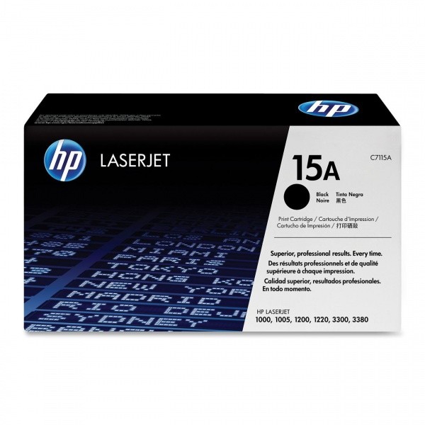 C7115A (15A) оригинальный картридж HP для принтера HP LaserJet 1000w/ 1005w/ 1200/ 1200n/ 1220/ 3300mfp/ 3310dp/ 3320n/ 3320mfp/ 3330mfp/ 3380 black, 2500 страниц