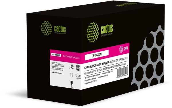 Картридж Cactus TK-5480M (CS-TK5480M) Magenta для Kyocera ECOSYS PA2101cx/ PA2101cwx/ MA2101cfx/ MA2101cwfx, пурпурный, 1250 стр.