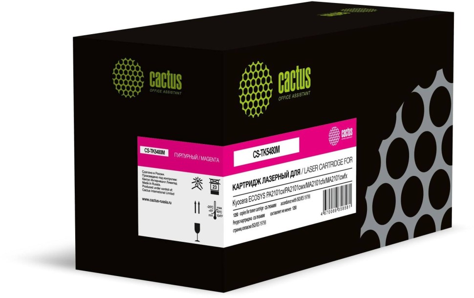 Картридж Cactus TK-5480M (CS-TK5480M) Magenta для Kyocera ECOSYS PA2101cx/ PA2101cwx/ MA2101cfx/ MA2101cwfx, пурпурный, 1250 стр.