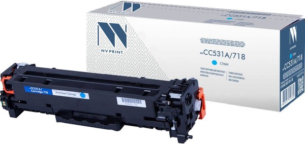 Картридж NVP совместимый HP CC531A/Canon718 Cyan  дляLJ Color CP2025/Canon i-SENSYSLBP-7200C(2800k)