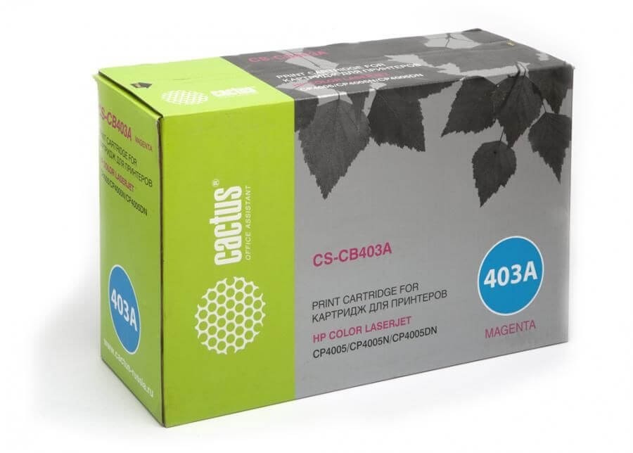 Картридж лазерный Cactus CS-CB403AV для HP CLJ CP4005/ CP4005DN/ CP4005N пурпурный, 7500 стр.