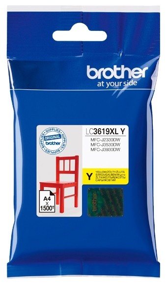 Картридж Brother LC-3619XLY (LC3619XLY) оригинальный для Brother MFC-J3530/ MFC-J3930, желтый, 1500 стр