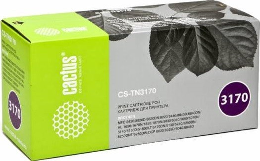 Картридж Cactus TN-3170 (CS-TN3170) для принтеров Brother HL-5240/ 5250DN/ 5250DNT/ 5280DW черный 7000 страниц