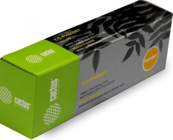 Картридж Cactus 106R01603 (CS-PH6500Y) для принтеров Xerox Phaser 6500/ WorkCentre 6505 желтый 2500 страниц