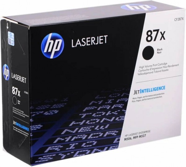 Картридж HP CF287X (87X) оригинальный для принтера HP LaserJet Enterprise M506dn/ M506x/ M527dn/ M527f/ M527c, 18000 страниц