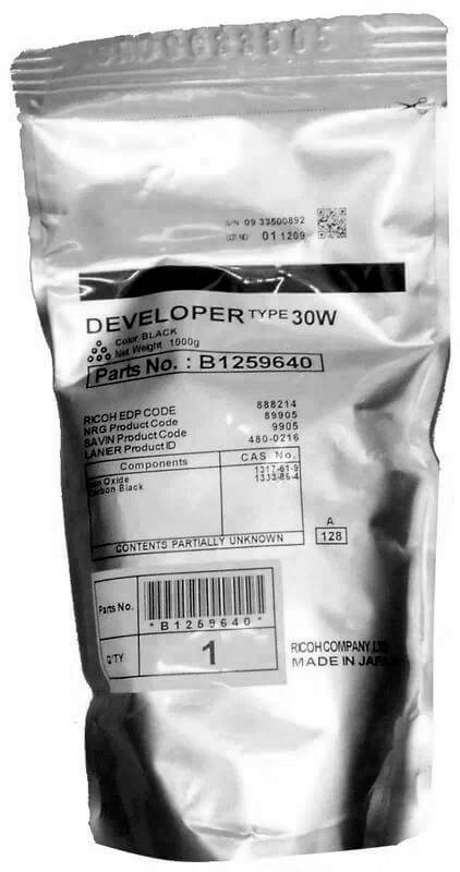 Девелопер Ricoh (B1259640/ 888214) оригинальный Type 30W (необходимо 2шт.) для Ricoh Aficio MP W2400/ SP5100W/ SP7140W, MP W6700SP/ W7100SP/ W8140SP, чёрный, 50000 стр.