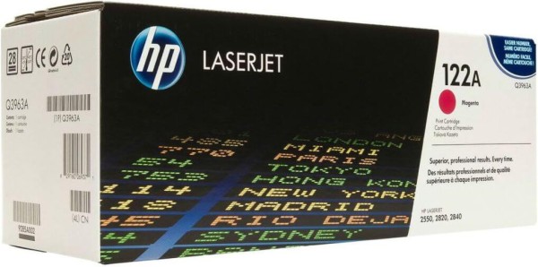 Картридж HP Q3963A (122A) оригинальный для принтера HP Color LJ 2550L/ 2550LN/ 2550N/ 2800/ 2820/ 2840 magenta, 4000 страниц