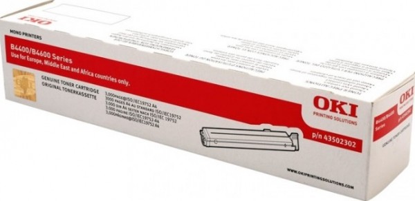 Картридж OKI (43502302/43502306) оригинальный для принтера OKI B4400/ B4600, черный, 3000 стр.