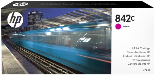 Картридж HP №842C (C1Q55A) Magenta оригинальный для HP PageWide XL 8000, пурпурный, 775мл