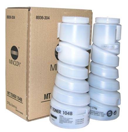 Картридж Konica-Minolta MT-104B (8936304) оригинальный для принтера Konica-Minolta EP-1054 / EP-1085 / EP-2030, 2 тубы, чёрный, 15 000 страниц