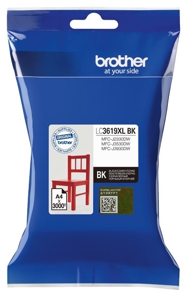 Картридж Brother LC-3619XLBK (LC3619XLBK) оригинальный для Brother MFC-J3530/ MFC-J3930, черный, 3000 стр