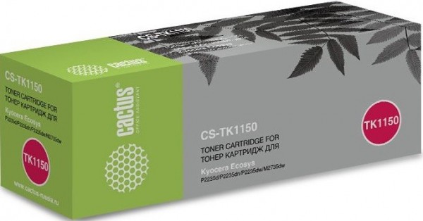 Картридж Cactus TK-1150 (CS-TK1150) для принтеров Kyocera Ecosys P2235d/ P2235dn/ P2235dw/ M2735dw черный 3000 страниц