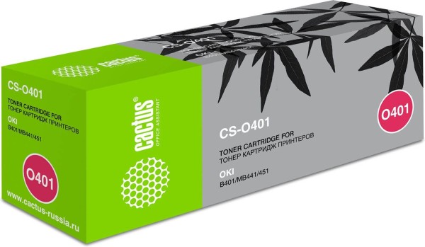 Картридж Cactus 44992403 (CS-O401) для принтеров Oki B401/ MB441/ 451 черный 1500 страниц