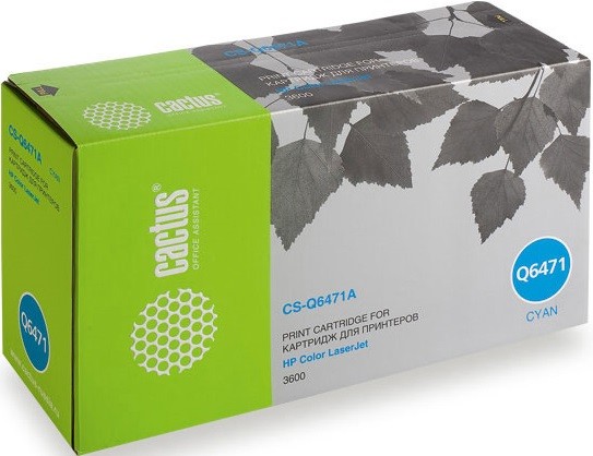 Cactus Q6471A Картридж (CS-Q6471A) для принтера HP Color LaserJet 3600, голубой, 4000 стр.