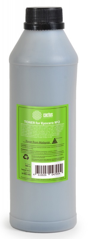 Тонер Cactus CS-TKY2-1000 черный флакон 1000гр. для принтера Kyocera Universal toner