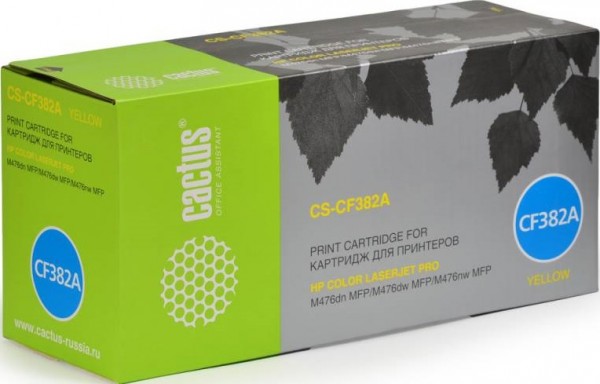 Cactus CF382A Картридж CS-CF382A желтый для принтеров HP LJ Pro M476dn/ M476nw/ M476dw, 2 700 стр.