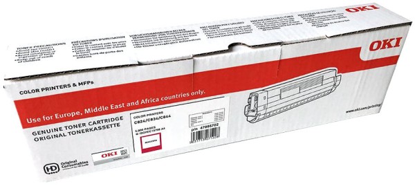 Картридж OKI (47095702/47095706) оригинальный для принтера OKI C824/ C834/ C844, пурпурный, 5000 стр.