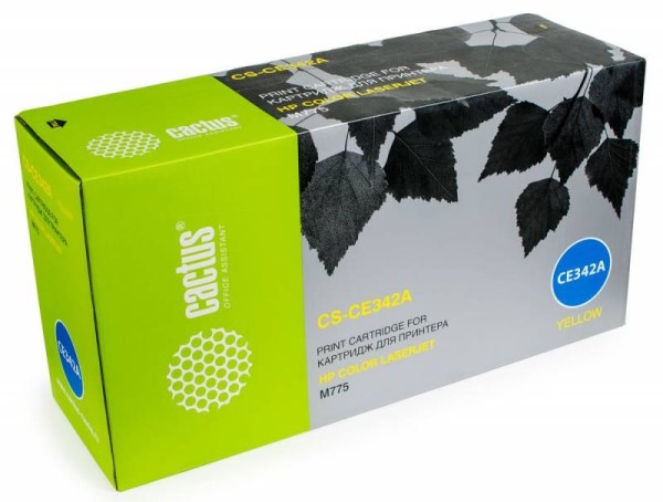 Картридж Cactus CE342A (CS-CE342A) для HP Color LaserJet M775, желтый, 16 000 стр.
