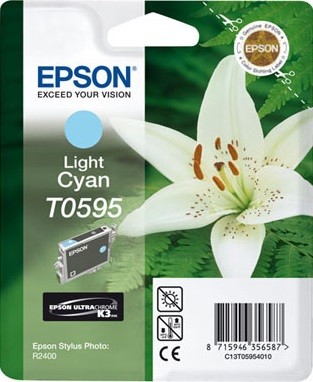 Epson C13T05954010 оригинальный картридж для Epson R2400, Light Cyan (cons ink)